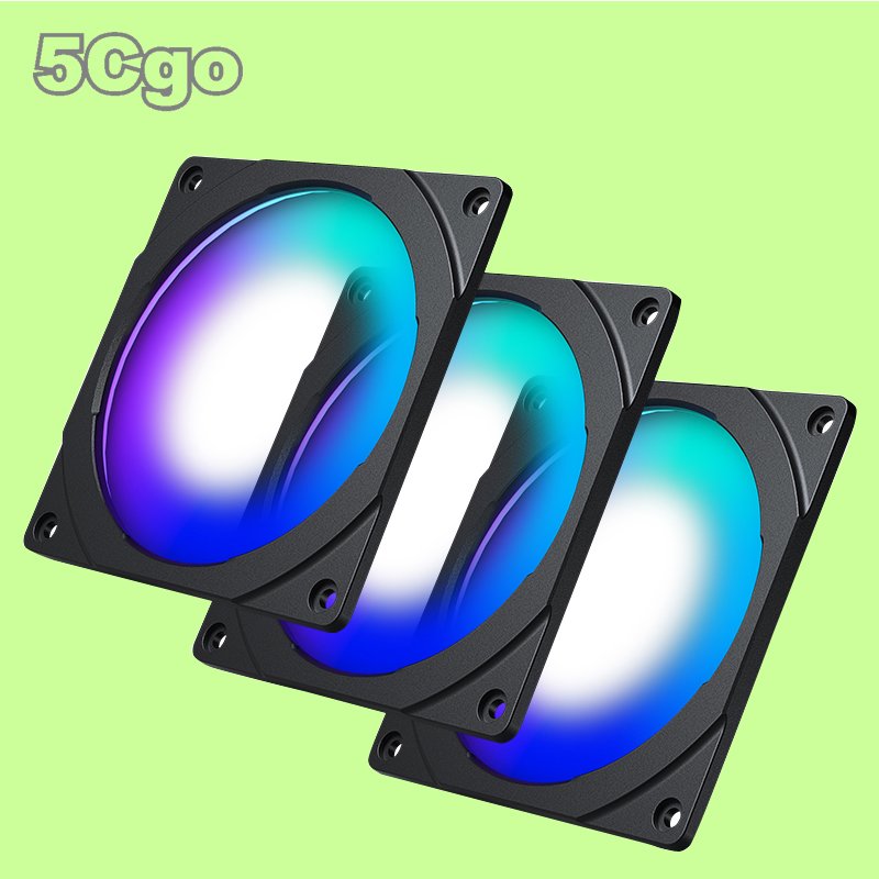 5Cgo【權宇】PHANTEKS追風者 聖環12cm/14cm ARGB數位可編碼幻彩流光風扇光圈3D光學玻璃-3入組含稅