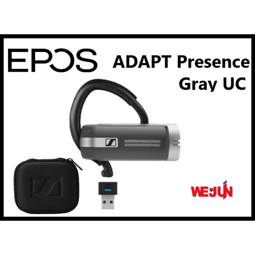 EPOS | SENNHEISER ADAPT Presence Grey UC 單耳配戴的無線藍牙耳機