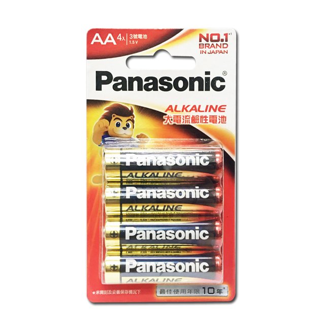 國際牌 Panasonic 大電流 鹼性 電池 3號 吊卡 4顆 /卡