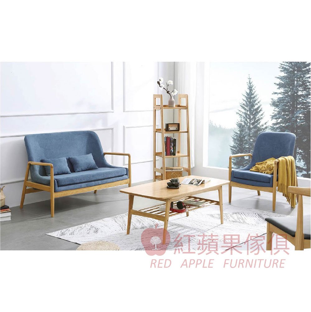 [紅蘋果傢俱] 實木家具 橡木系列 POKQ 韓式沙發 單人沙發 雙人沙發 三人沙發 實木沙發 北歐風沙發