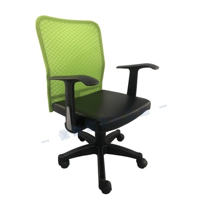 億豪【YH-1487】綠色-皮面座墊/電腦椅　辦公椅　會議椅　書桌椅　主管椅　職員椅　事務椅　升降椅