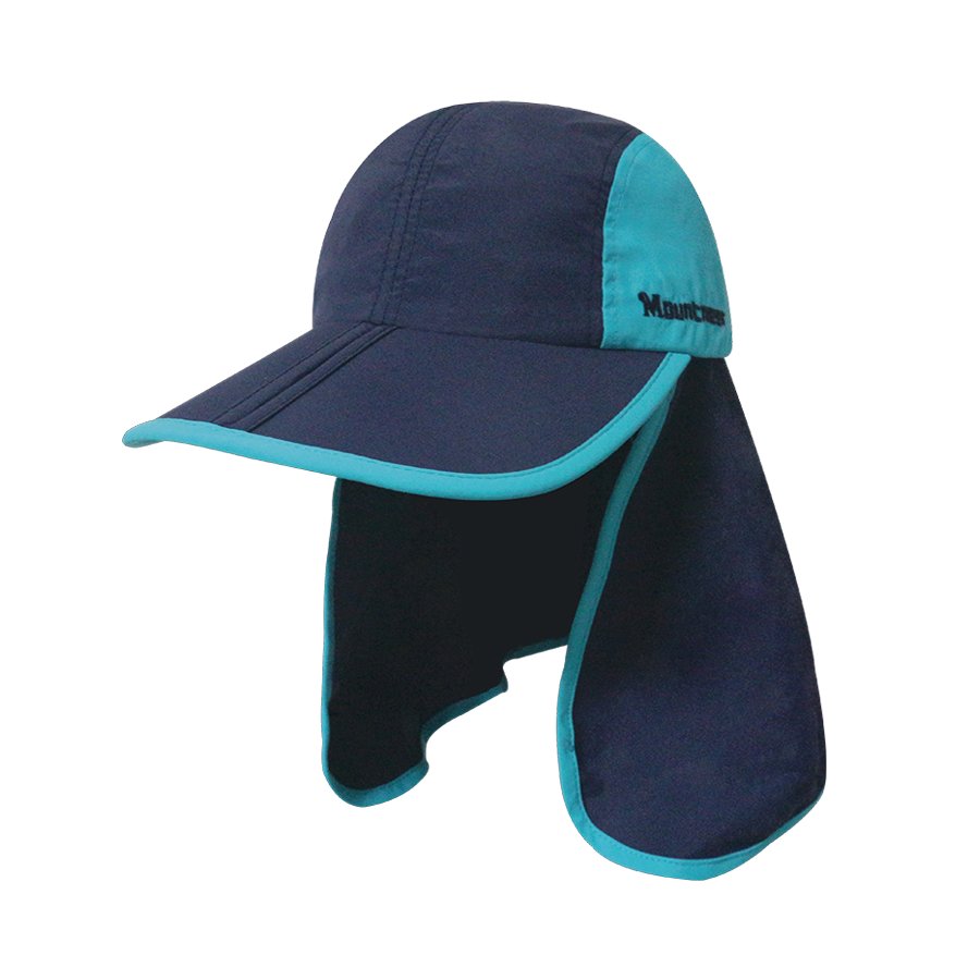 《狐狸家族-山林Mountneer》透氣抗UV後遮棒球帽(防曬帽 鴨舌帽) 11H21 丈青