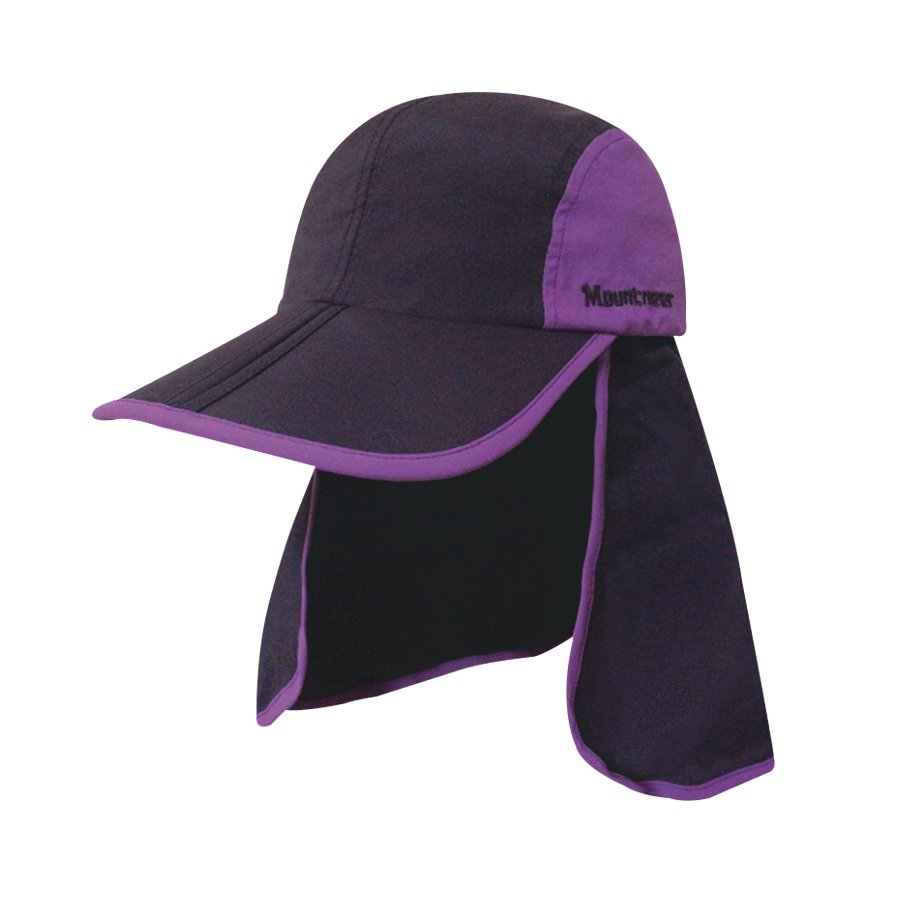 《狐狸家族-山林Mountneer》透氣抗UV後遮棒球帽(防曬帽 鴨舌帽) 11H21 暗紫