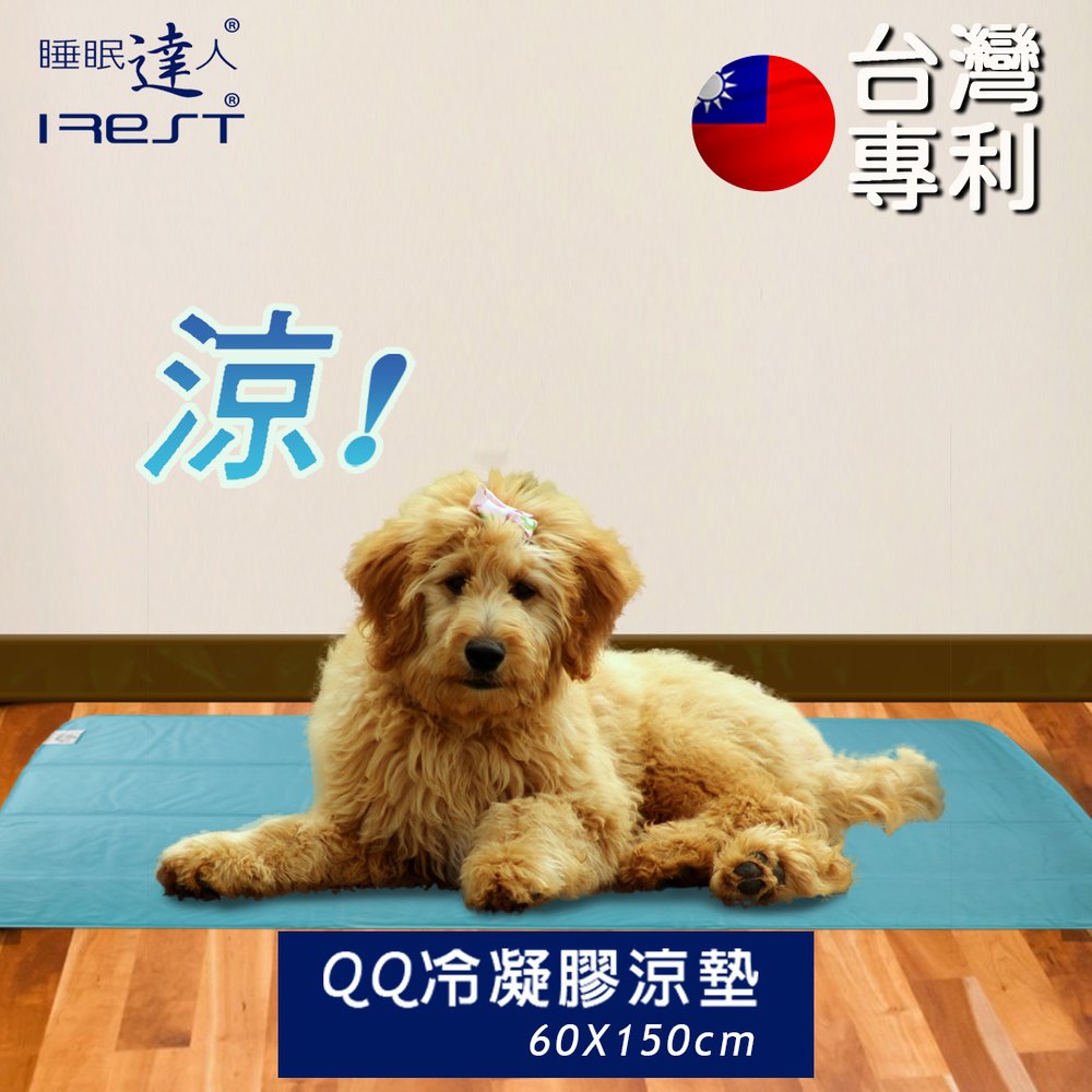 【睡眠達人irest】 QQ冷凝膠寵物涼墊涼蓆(60x150cm*1件)，不變硬，不發霉，可冷藏，可手洗，台灣專利+製造