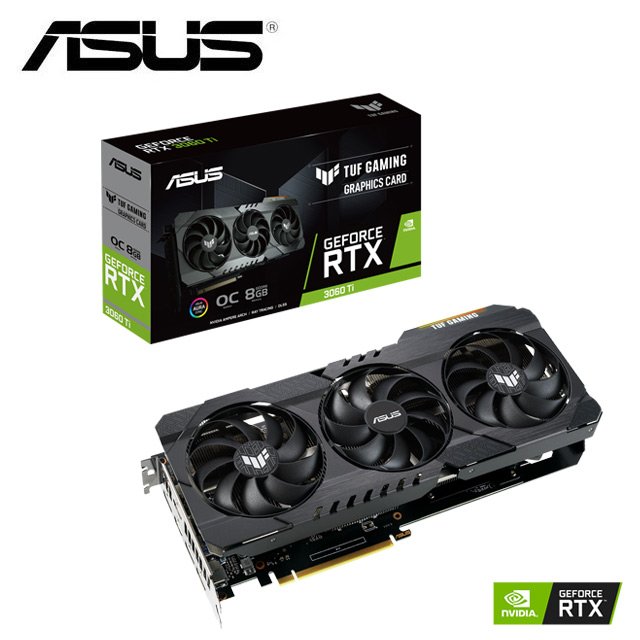 hd數位3c】華碩TUF-RTX3060TI-O8G-V2-GAMING(1785MHz/30.1cm/V2鎖算力