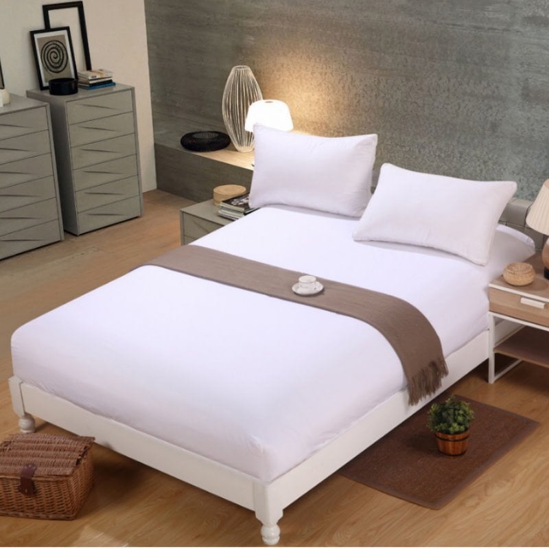 【GL302】素色床包 床單 單人床 磨毛純色床罩保護套 床墊套 防塵罩 床套 整圈環繞鬆緊帶