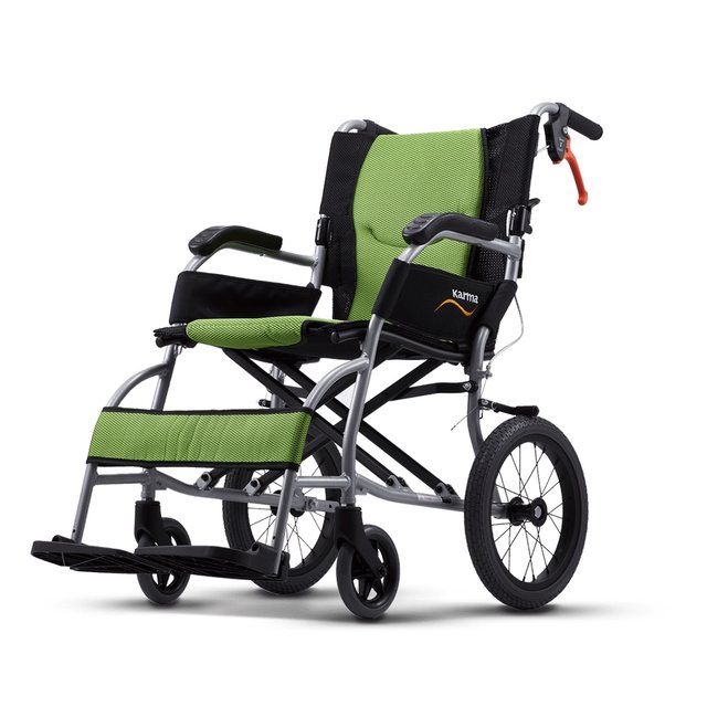 KARMA康揚鋁合金手動輪椅(小輪)旅弧KM-2501(超值好禮二選一)