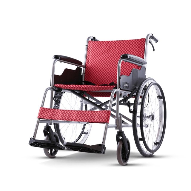 KARMA康揚鋁合金手動輪椅(大輪)(固定扶手)SM-100.2(超值好禮二選一)