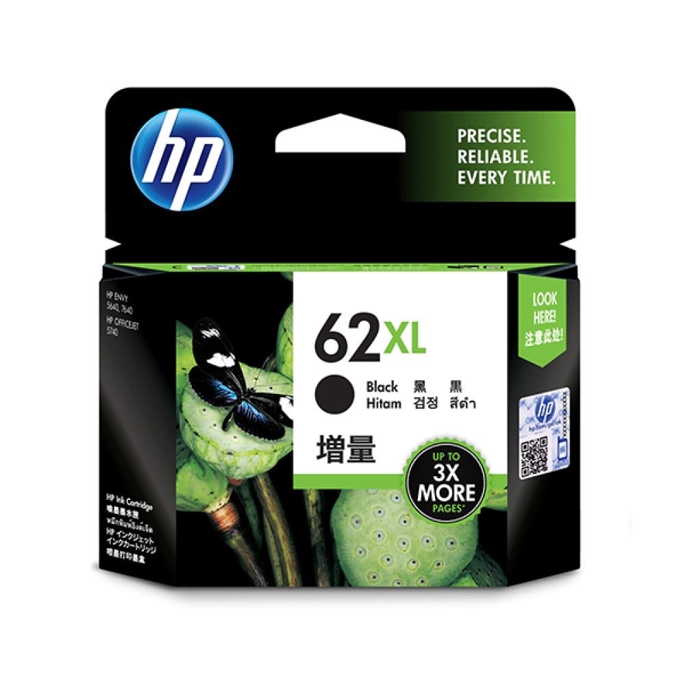 【普印達】HP C2P05AA NO.62XL 原廠黑色高容量墨水匣