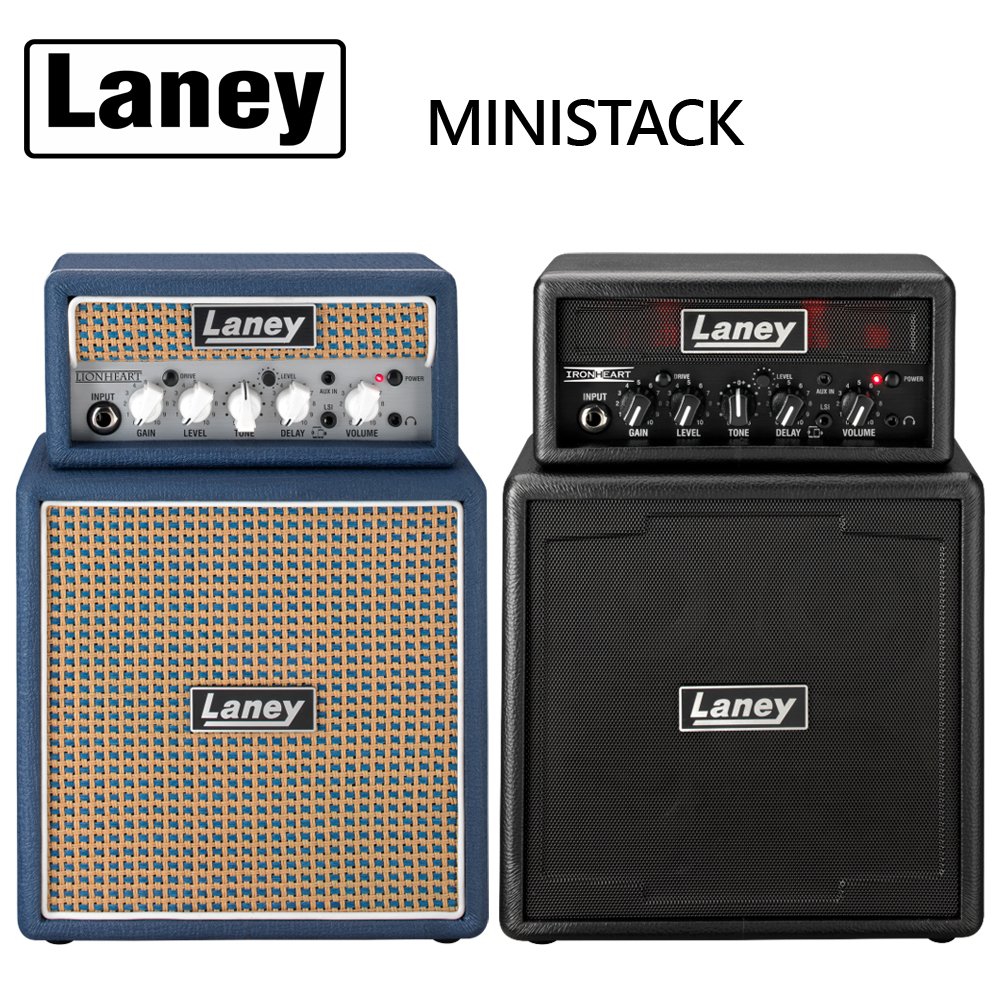LANEY Ministack系列迷你電吉他音箱-4x3吋單體/6瓦可裝電池/具備Delay功能/兩色任選/原廠公司貨
