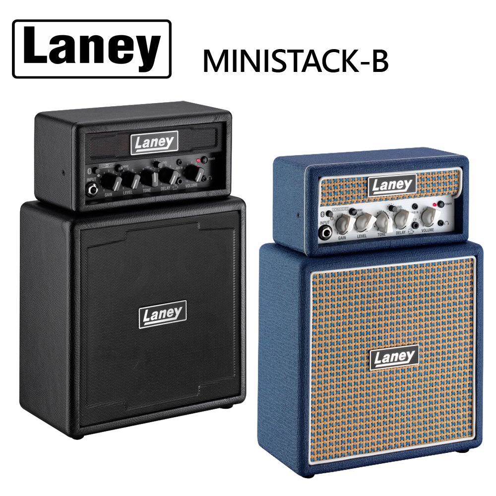 LANEY Ministack-B系列迷你電吉他音箱-可藍芽撥放/4x3吋單體/6瓦可裝電池/具備Delay功能/兩色任選/原廠公司貨