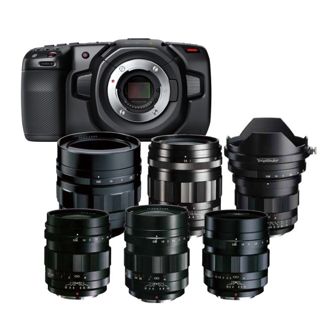 馬克攝影器材專賣店:Blackmagic Pocket Cinema Camera 4K公司貨+福倫達MFT系列6顆鏡頭(口袋 電影攝影機 BMPCC  黑魔法)(預訂)