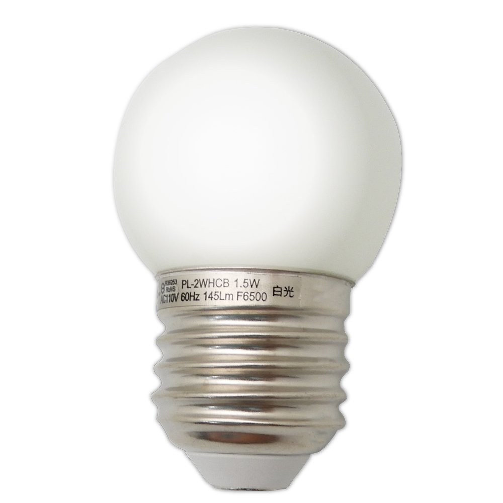 【美克斯UNIMAX】PL-2WHCB白光LED圓形燈泡1.5W單顆裝(燈泡E27省電CNS認證 耐用 環保 不含汞 不可調光)
