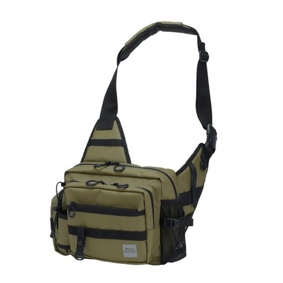 ◎百有釣具◎瑞典ABU Garcia One Shoulder Bag 3 多功能斜肩包(橫式) 精緻黑/軍綠 買再送贈品
