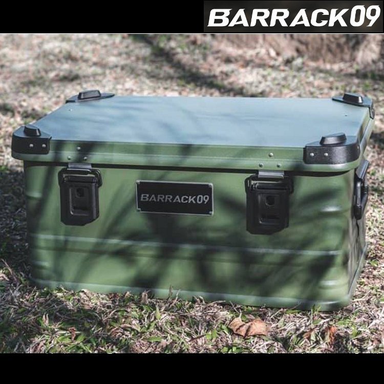 BARRACK09 鋁製收納箱/露營鋁箱 47L 軍綠 BRK09-OL