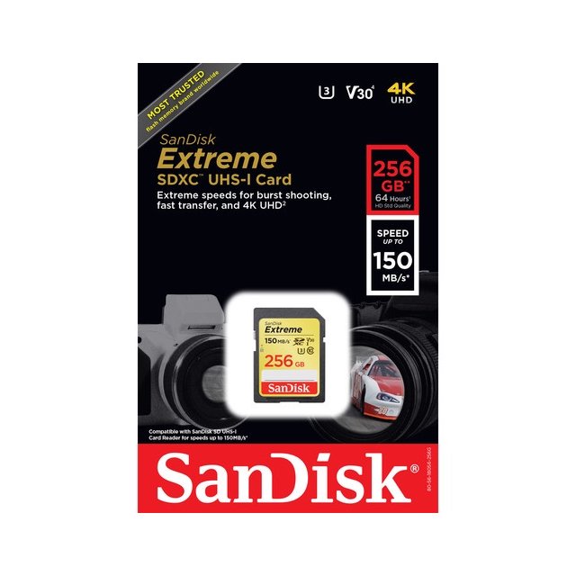 【SanDisk】Extreme 256G SDXC UHS-I記憶卡 (公司貨)