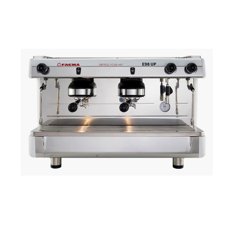 FAEMA E98UP 標準版商用義式半自動咖啡機 租送方案 含全套配件、F64E磨豆機、濾水設備