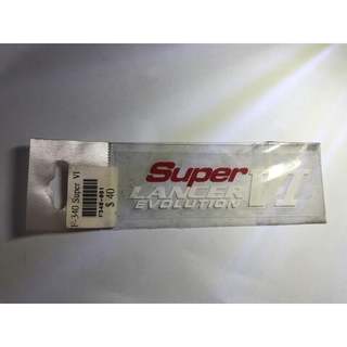 【Max魔力生活家】SUPER VI LANCER EVOLUTION 車身貼紙 立體貼紙 (白色) (賠售價出清)
