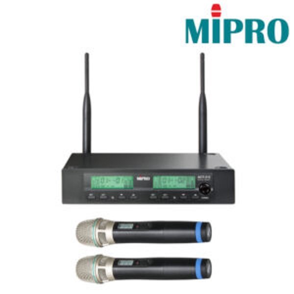 亞洲樂器 MIPRO ACT-312/ACT-32H*2(三段式) 類比半U窄頻雙頻道接收機+無線麥克風組 、今年最新款