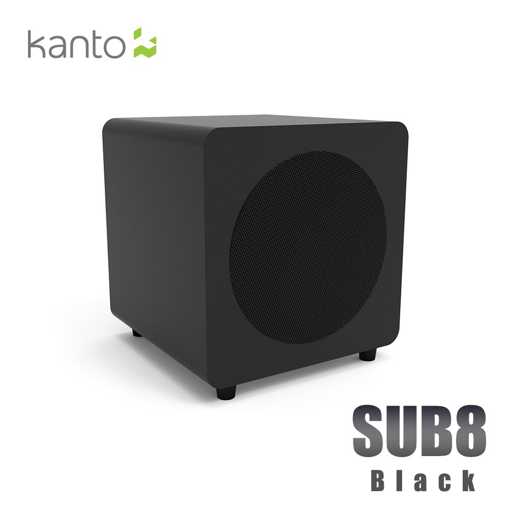 HowHear代理【Kanto SUB8 重低音喇叭-黑色款】RCA輸入/可接主動式喇叭、綜合擴大機、多通道接收器
