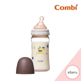 【 combi 】真實含乳寬口玻璃奶瓶 240 ml 棕蓋