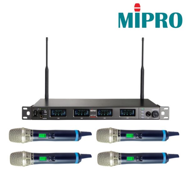 亞洲樂器 MIPRO ACT-747/ACT-700H*4 72MHZ寬頻四頻道純自動選訊(TYPE-C充電,18500*4.充電線)