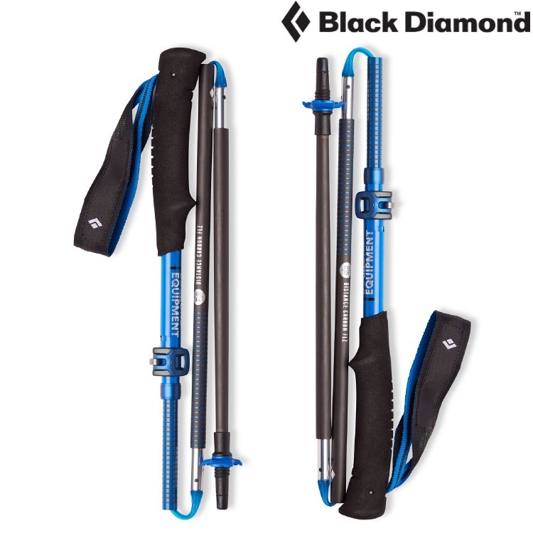 Black Diamond Distance Carbon FLZ 碳纖維摺疊登山杖 112537 超藍 成對販售