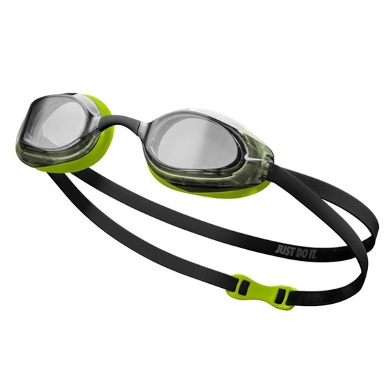 【現貨/發票✅】NIKE VAPOR成人專業型泳鏡-綠黑 抗UV廣角防霧運動游泳蛙鏡