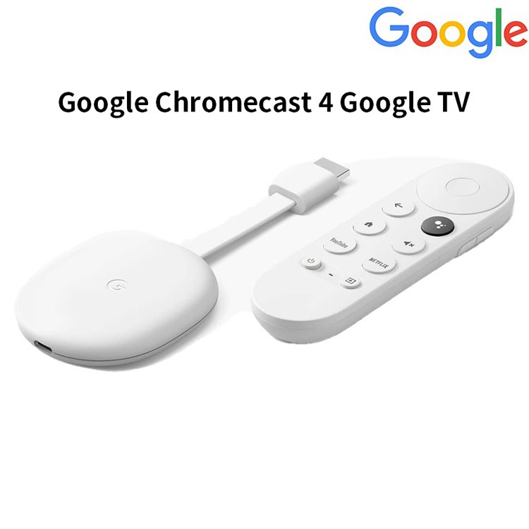 【贈保護套組 隨機x1】Google Chromecast 4 TV 第四代 4K 播放器 電視棒 智慧電視 媒體串流播放器 電視盒 聯強貨