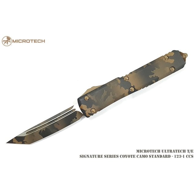Microtech Ultratech T/E Signature Series 沙漠迷彩柄 (刃) 彈簧刀 -MT 123-1CCS