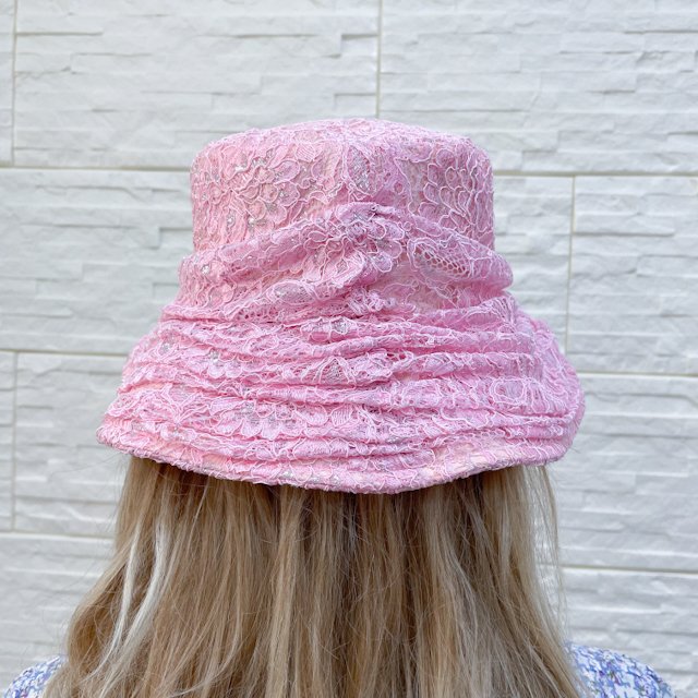 智藝S.M.Celestial高級天衣配件名家設計系列粉紅蕾絲帽