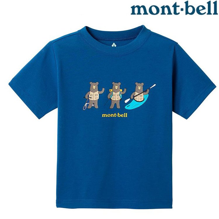 Mont-Bell Wickron 兒童排汗短T/幼童排汗衣 1114587 Active Bear蒙塔熊 ORBL 東方藍