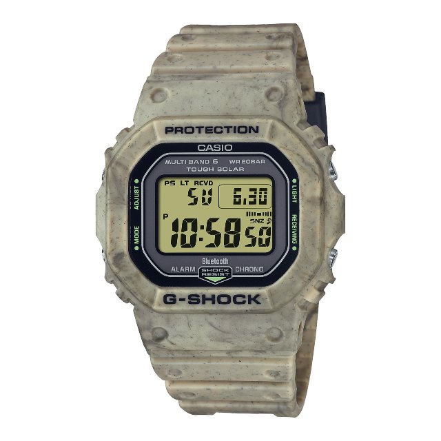 CASIO 卡西歐 G-SHOCK 太陽能x藍牙連線 荒野冒險電子腕錶-卡其 42.8mm/GW-B5600SL-5