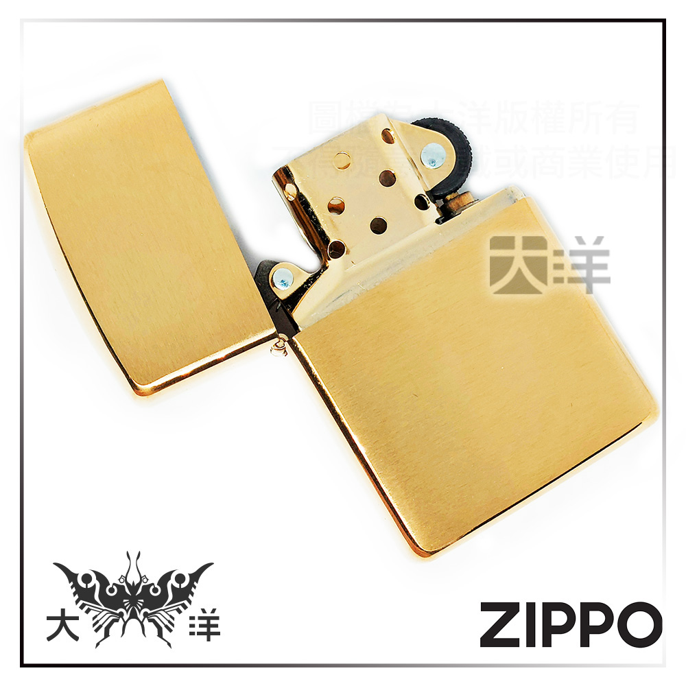 ◤大洋國際電子◢ Zippo 168 黃銅拉絲(加厚版)防風打火機終身保修美國