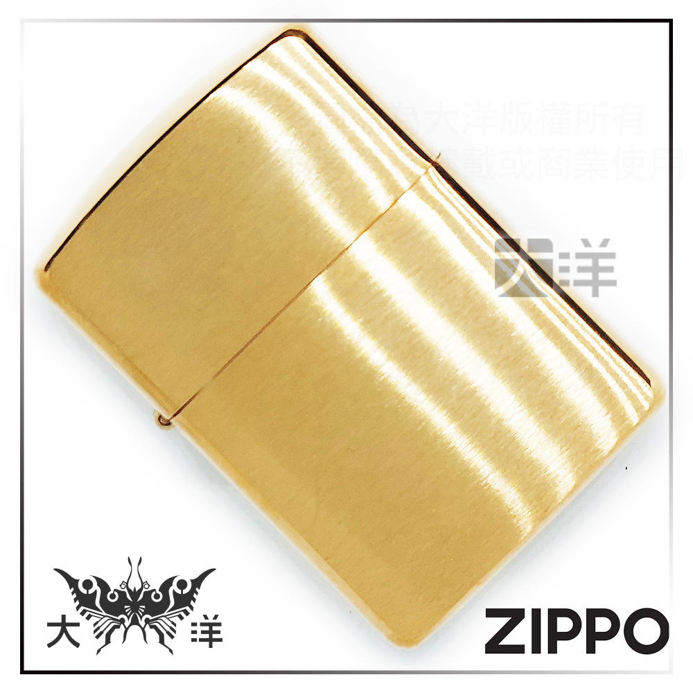 ◤大洋國際電子◢ Zippo 168 黃銅拉絲(加厚版)防風打火機終身保修美國