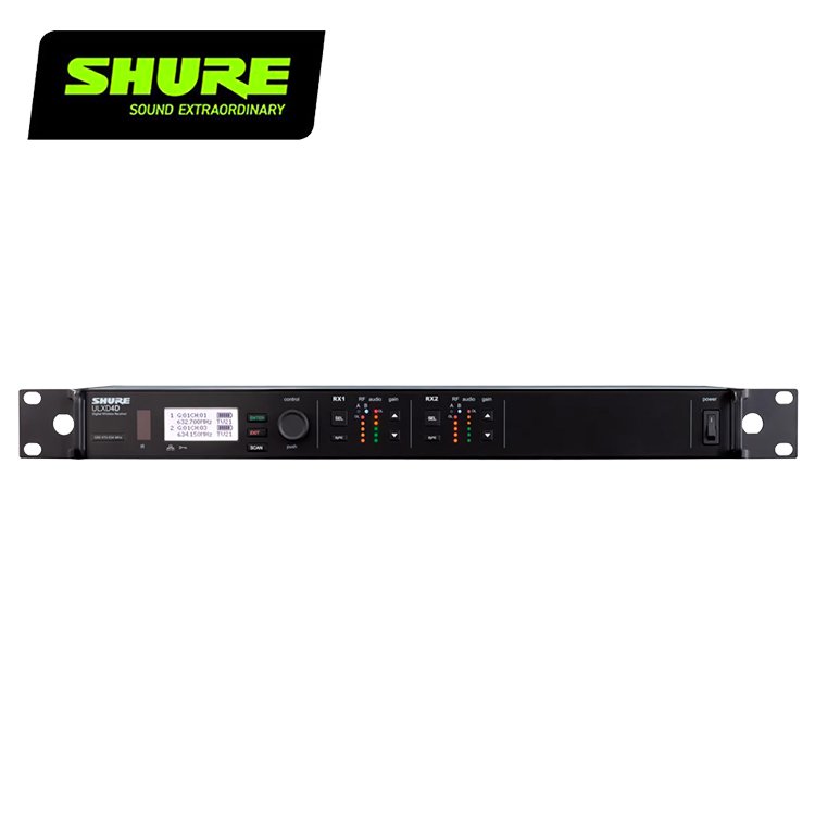 SHURE ULXD4DTW 雙通道數字無線接收器/原廠公司貨