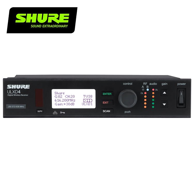 SHURE ULXD4TW 數字無線接收器/原廠公司貨