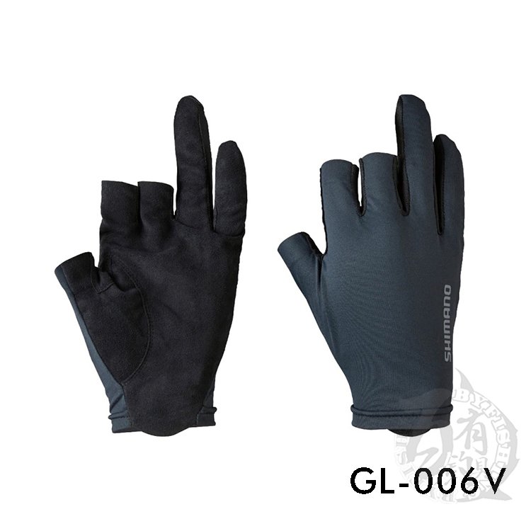 ◎百有釣具◎SHIMANO 22 GL-006V /GLOVE 合成手套3指出 黑色 L(60221)/XL(60222) 素材講究選用賦予裸手般的穿戴感受