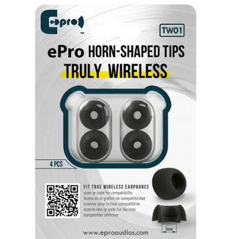 【現貨】《視聽影訊》公司貨【ePro TW01耳塞】適用5.2mm至7.0mm 真無線 石墨烯 專利耳機 矽膠 1卡2對