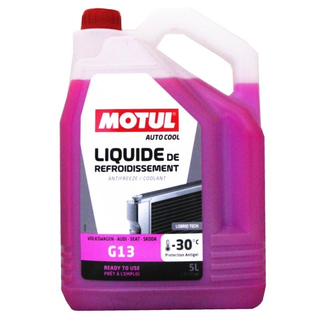 【易油網】MOTUL AUTO COOL G13 粉色 水箱精 / XPERT 37℃/-35F 濃縮水箱精 50% 藍 5L