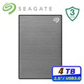 Seagate One Touch 4TB 2.5吋行動硬碟-太空灰(STKZ4000404)