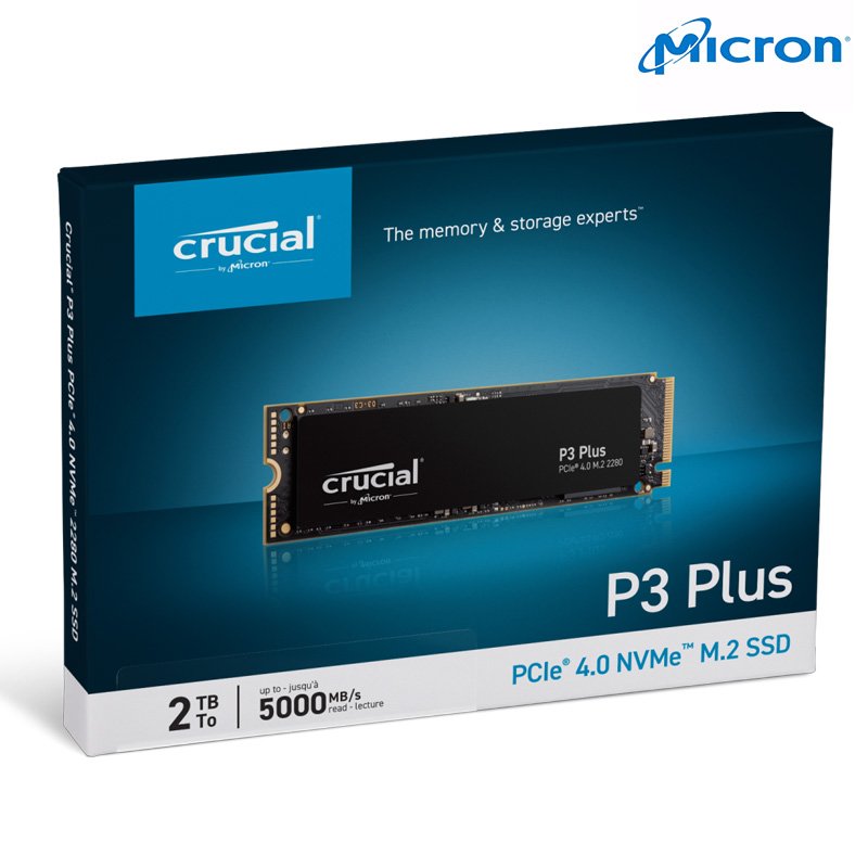 Micron 美光 Crucial P3 Plus 2TB M.2 2280 PCIe Gen4 SSD 固態硬碟 /紐頓e世界