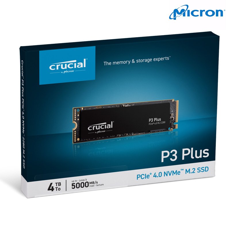 Micron 美光 Crucial P3 Plus 4TB M.2 2280 PCIe Gen4 SSD 固態硬碟 /紐頓e世界