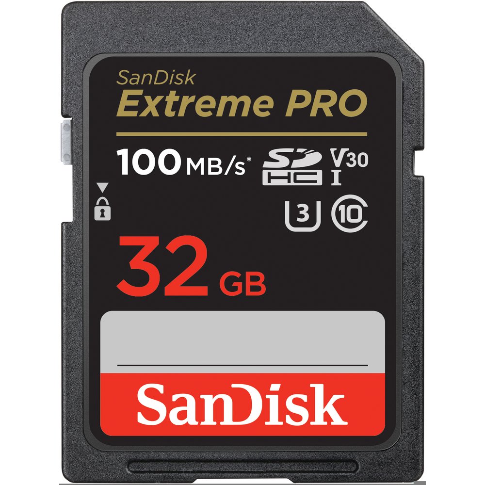 SanDisk Extreme Pro SDHC 32GB, U3, C10, V30, UHS-I, 100MB/s R, 90MB/s W 記憶卡
