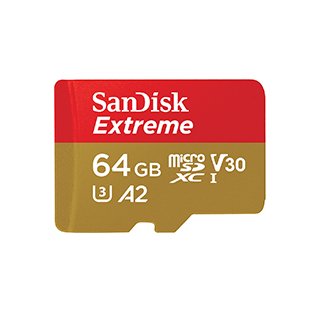SanDisk Extreme microSDXC 64GB, V30, U3, C10, A2, UHS-I, 170MB/s R, 80MB/s W 記憶卡