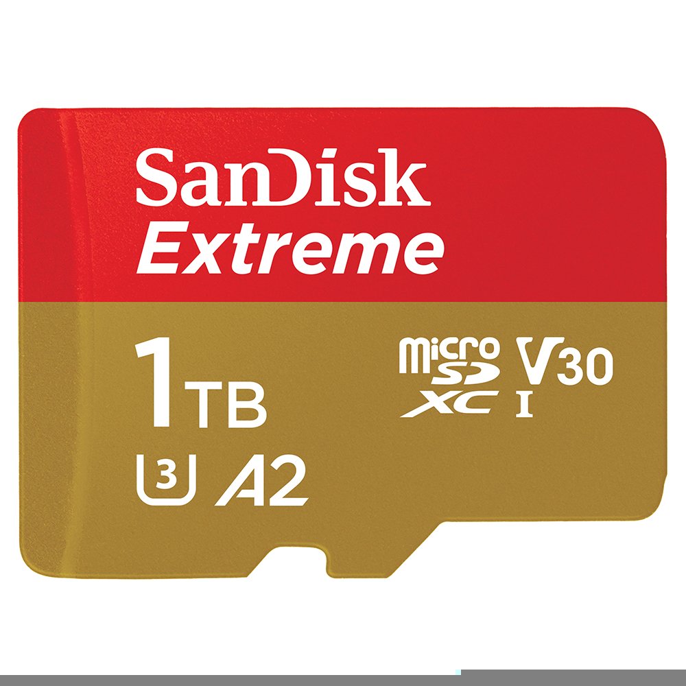 SanDisk Extreme microSDXC 1TB, V30, U3, C10, A2, UHS-I, 190MB/s R, 130MB/s W 記憶卡