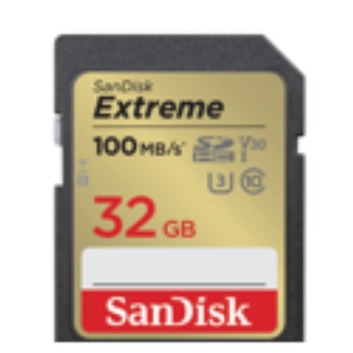 SanDisk Extreme SDHC 32GB, V30, U3, C10, UHS-I, 100MB/s R, 60MB/s W 記憶卡