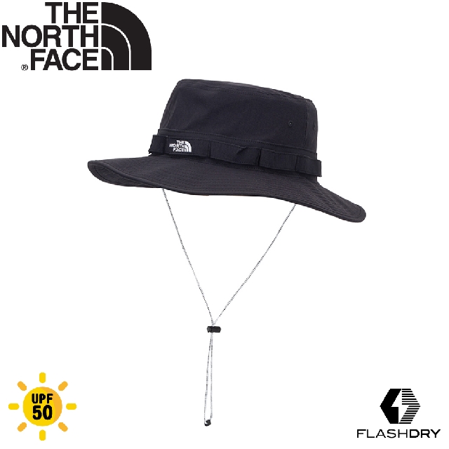 【The North Face 吸濕排汗抗UV盤帽《黑》】5FXF/漁夫帽/防曬帽/遮陽帽/休閒帽/圓盤帽/登山露營