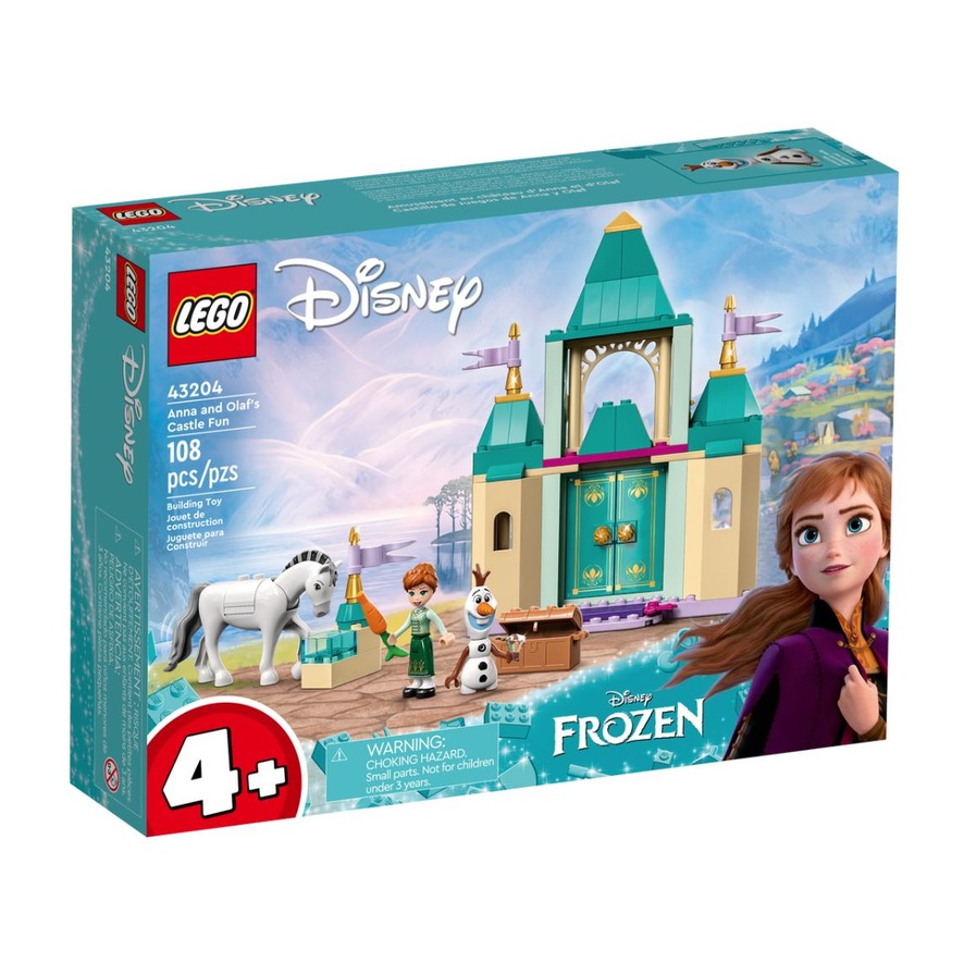 LEGO 43204 Disney 安娜和雪寶的歡樂城堡 外盒26*19*6cm 108pcs