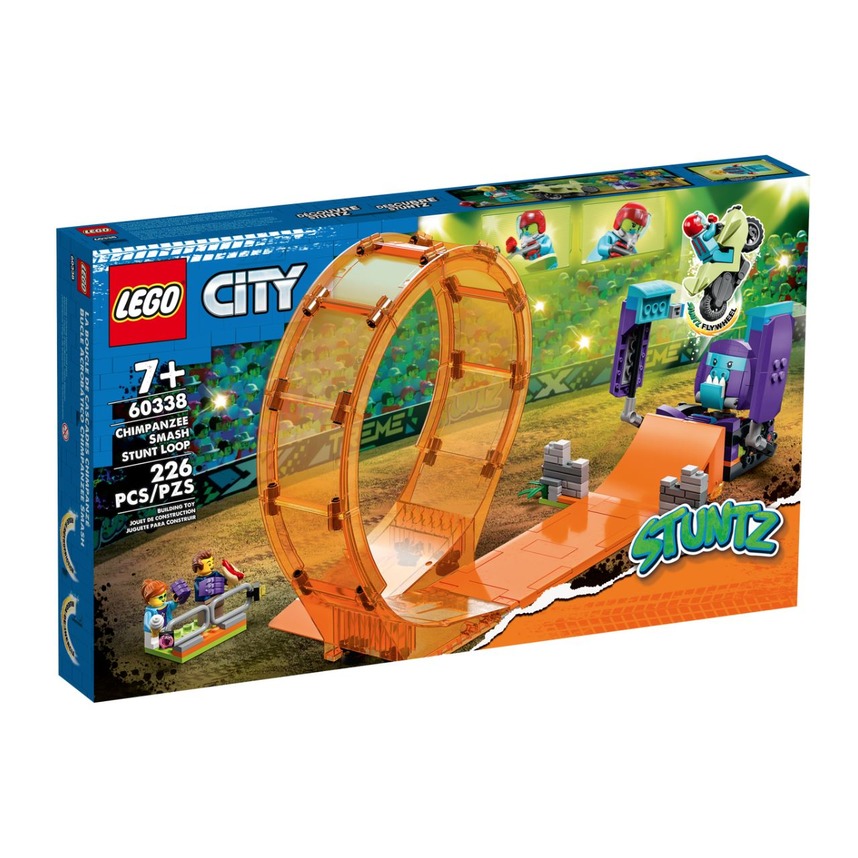 LEGO 60338 City 衝撞黑猩猩特技環形跑道 外盒48*28*6cm 226pcs